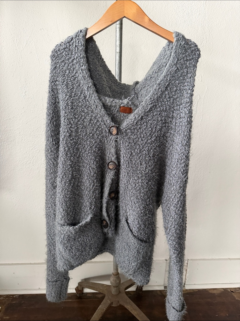 POL Knit Baggy Hoodie Cardigan Size Large